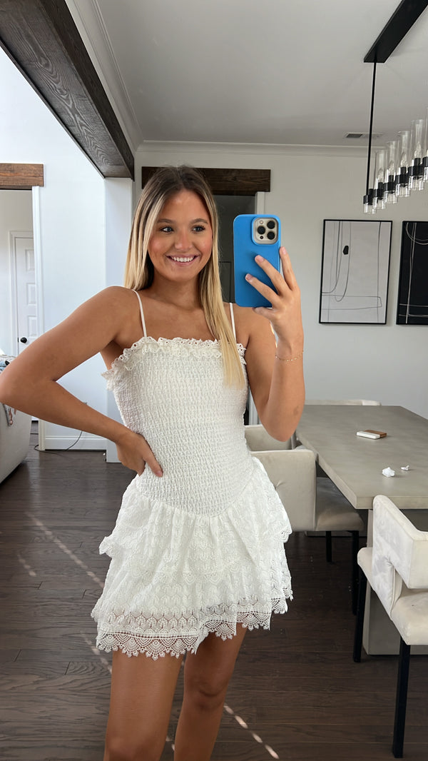 Angel Ruffle Mini Dress
