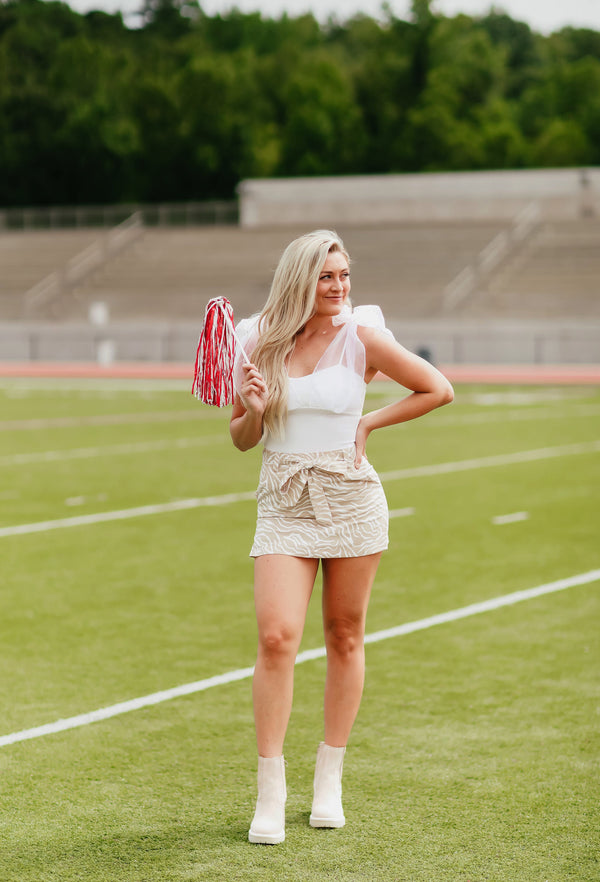 Taupe Zebra Skirt