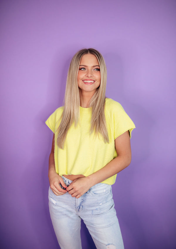 Lime Shoulder Top