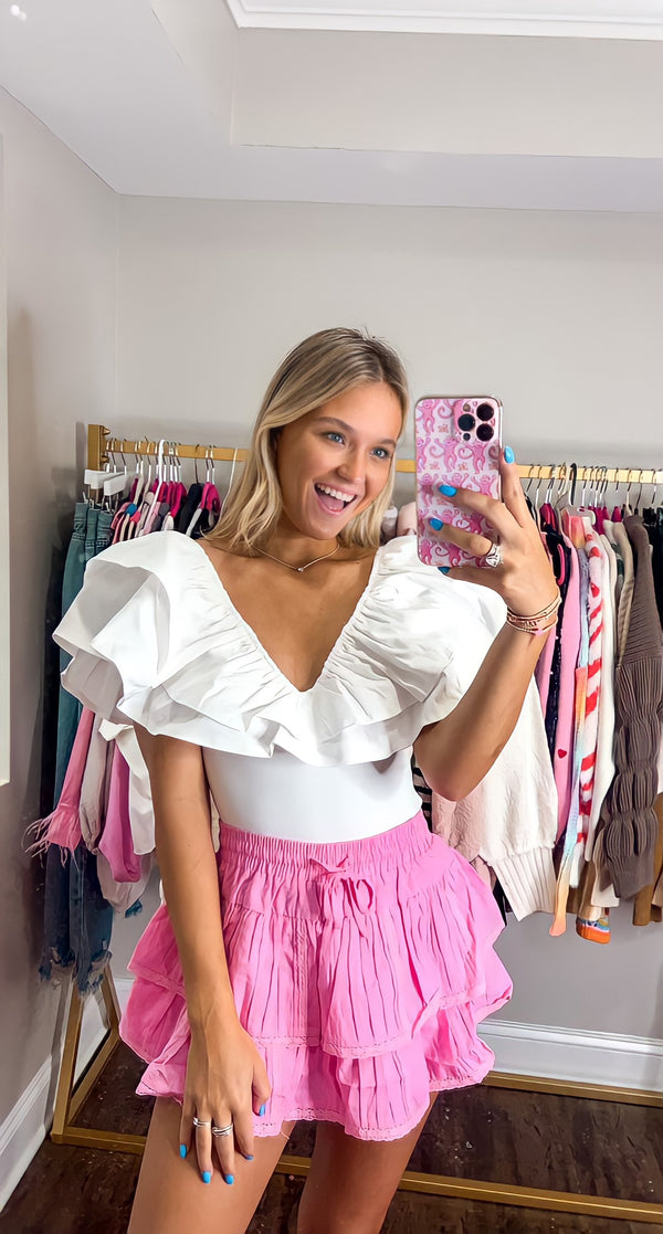 Ruffle Neck Bodysuit