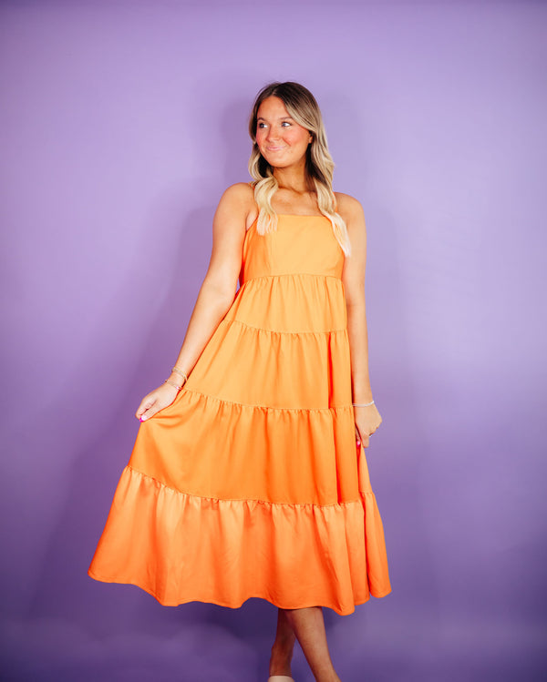 Tangerine Midi Dress