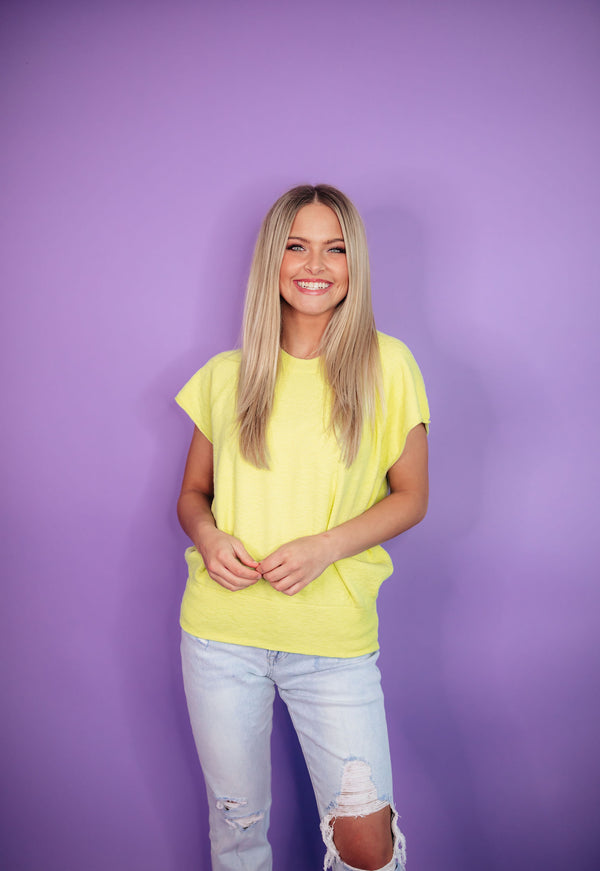 Lime Shoulder Top