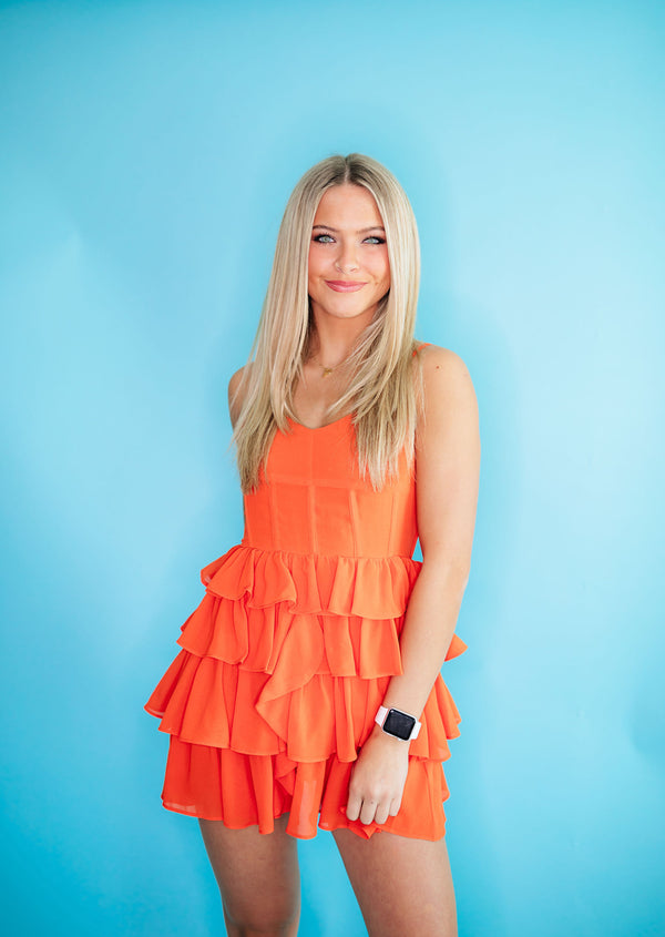 Kirsten Ruffle Mini Dress