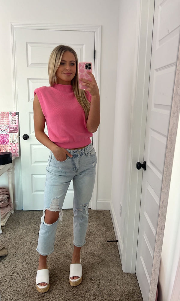 Kallie Shoulder Pad Top