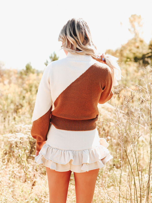 Cut Out Shoulder Sweater
