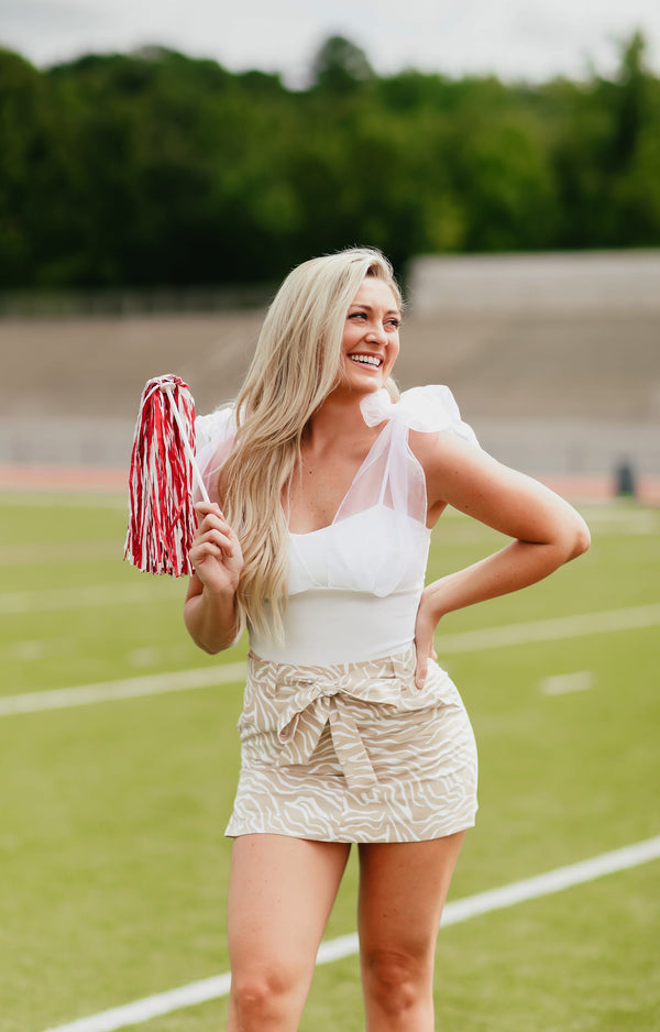 Taupe Zebra Skirt