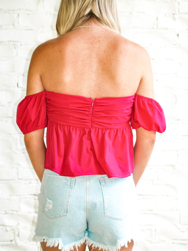 Prickly Pear Off The Shoulder Top