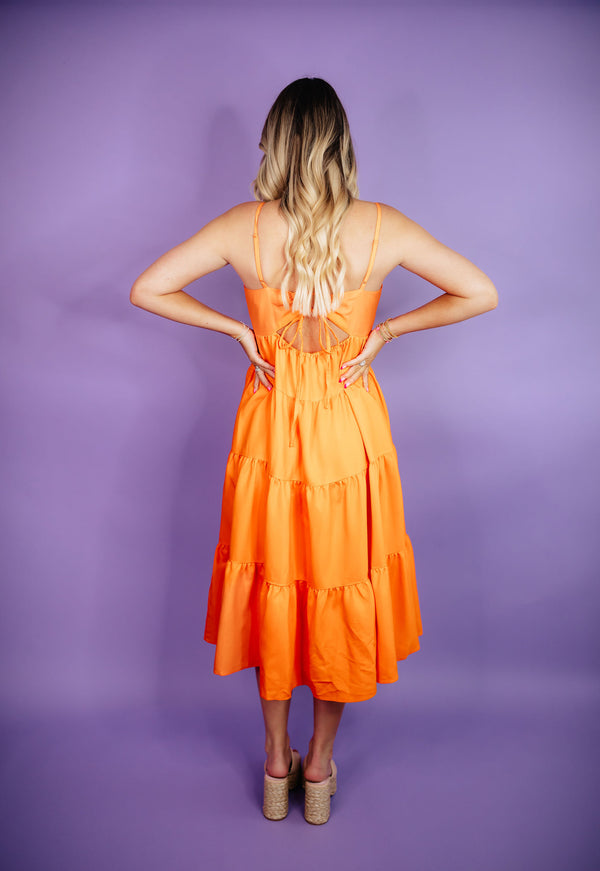 Tangerine Midi Dress