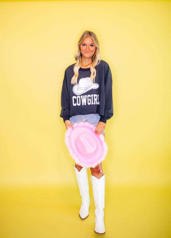 Oversized Rhinestone Cowgirl Tee