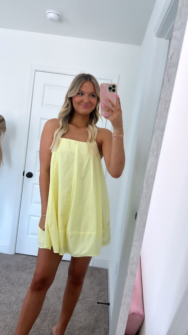 Dainty Yellow Mini Dress