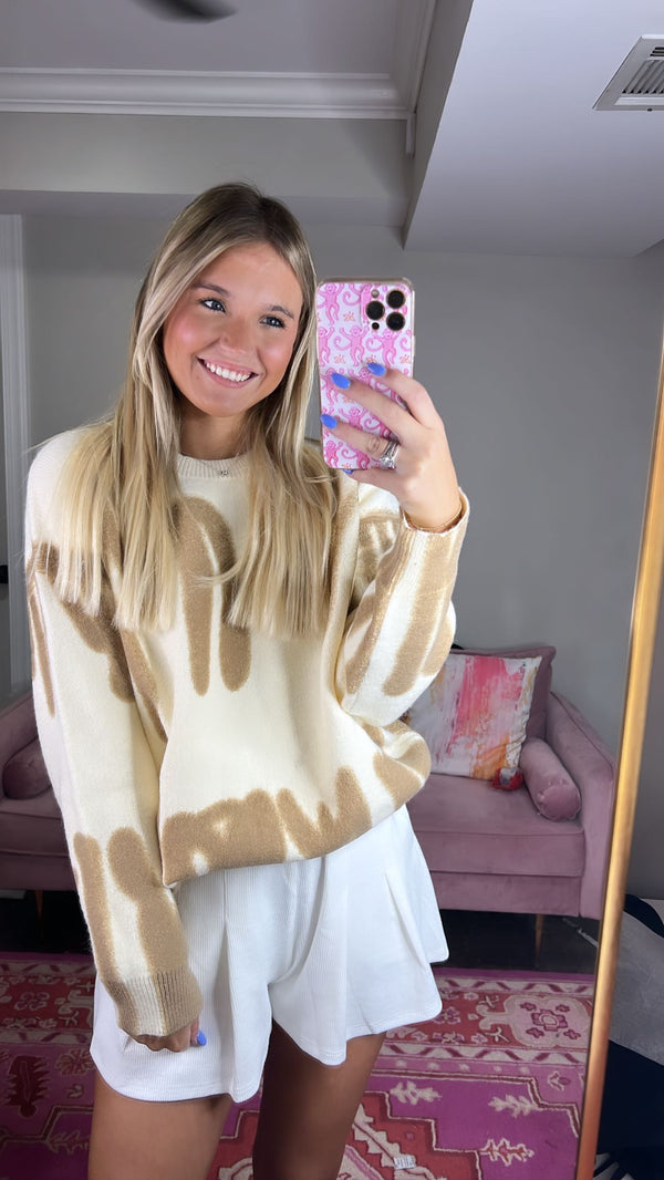 Brown Swirl Sweater