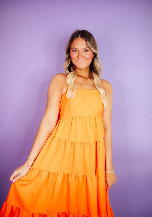Tangerine Midi Dress